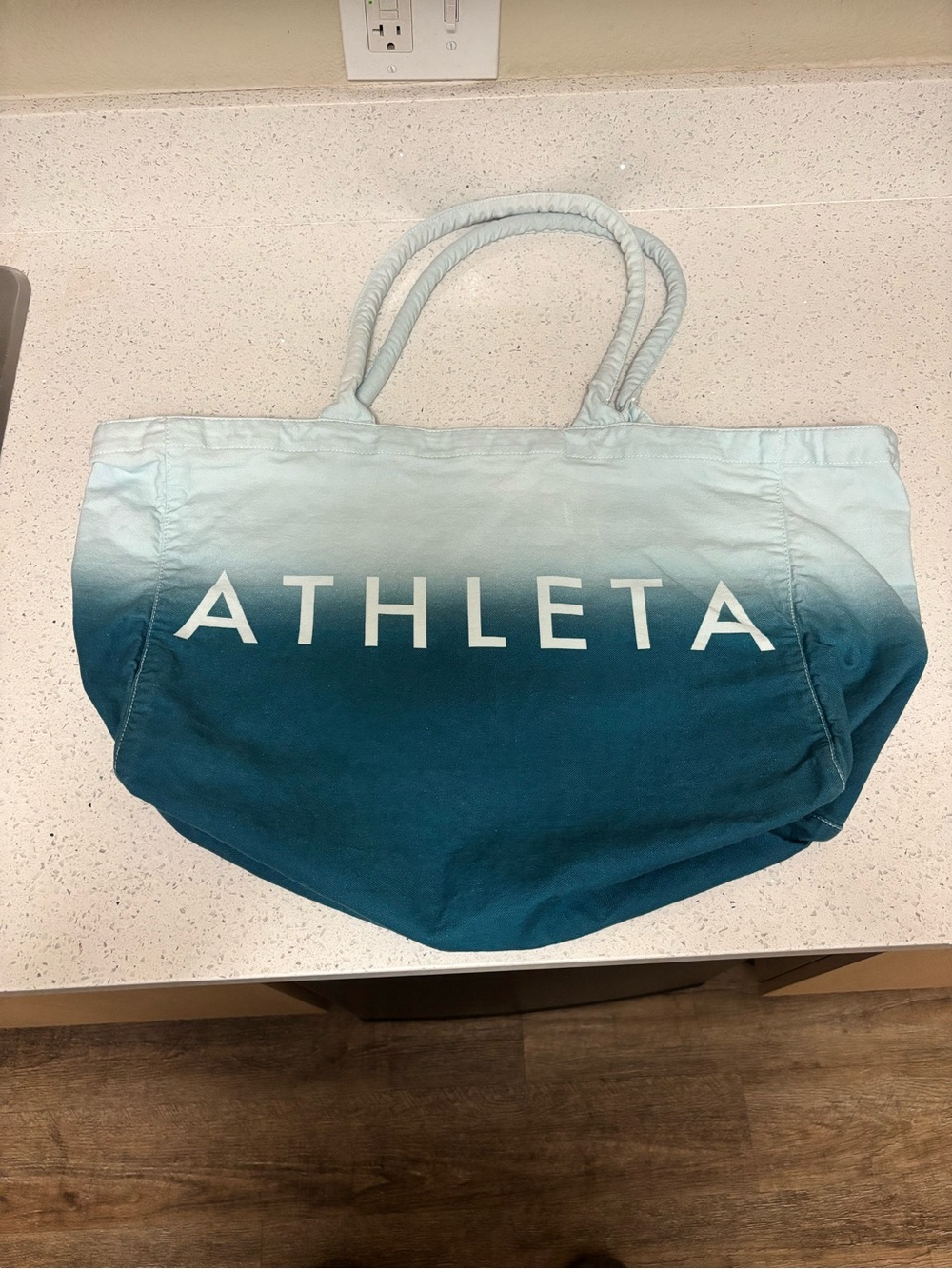 Athleta Ombre Aqua-to-Teal Tote